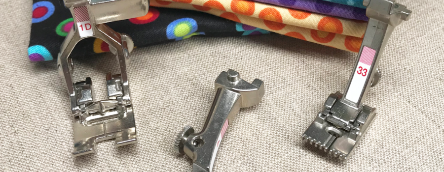 presser feet with fabric