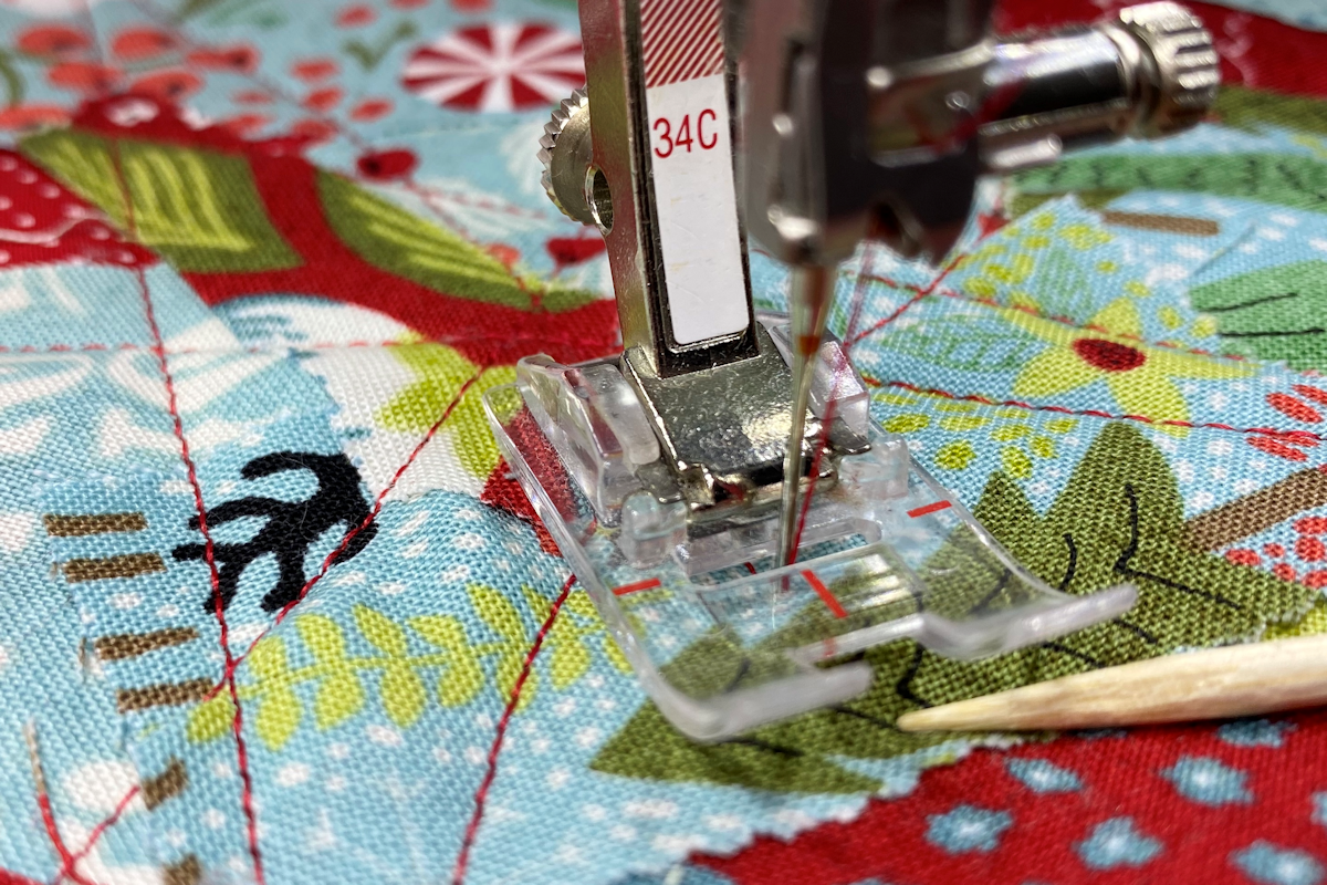 stitching with stiletto