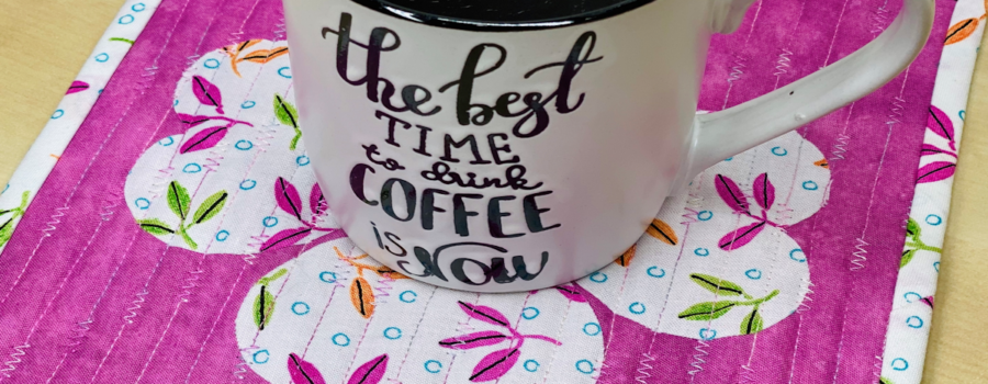 Four Hearts Mug Rug