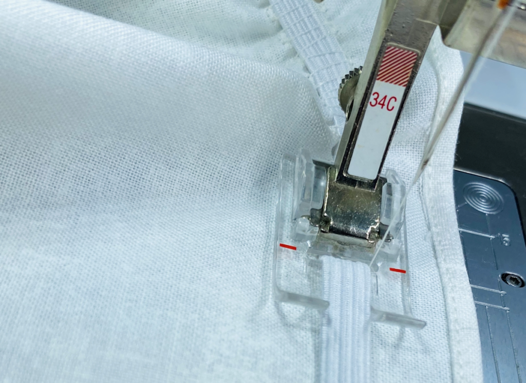 stitching a thread casing