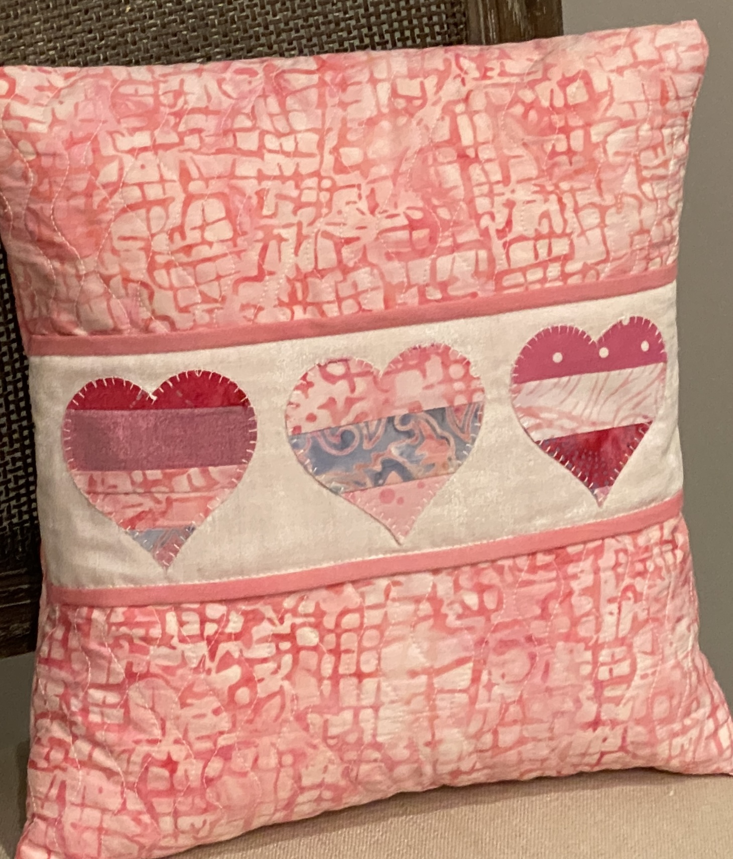 Scrappy Hearts Pillow