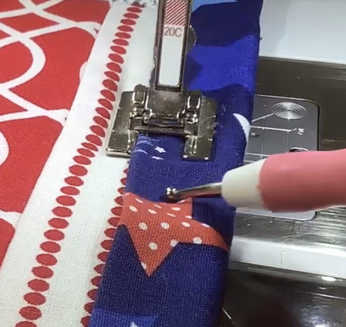 stitching the binding