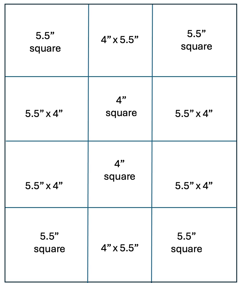 Circle quilt diagram