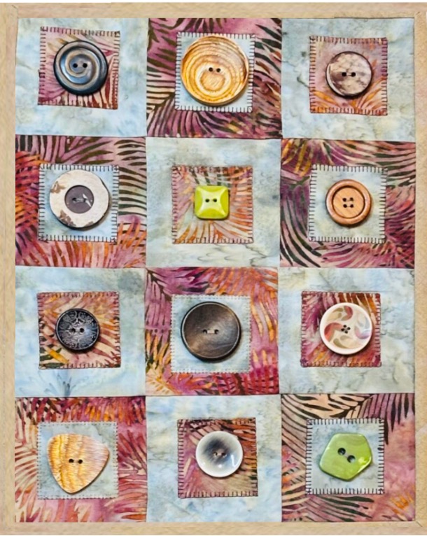 finished button quilt